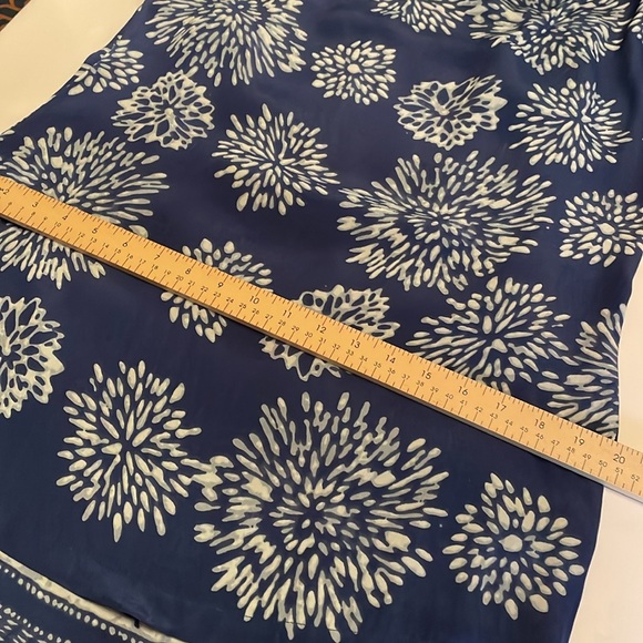 Sigrid Olsen Signature Dress Indigo Blue Print Dress - Picture 12 of 16